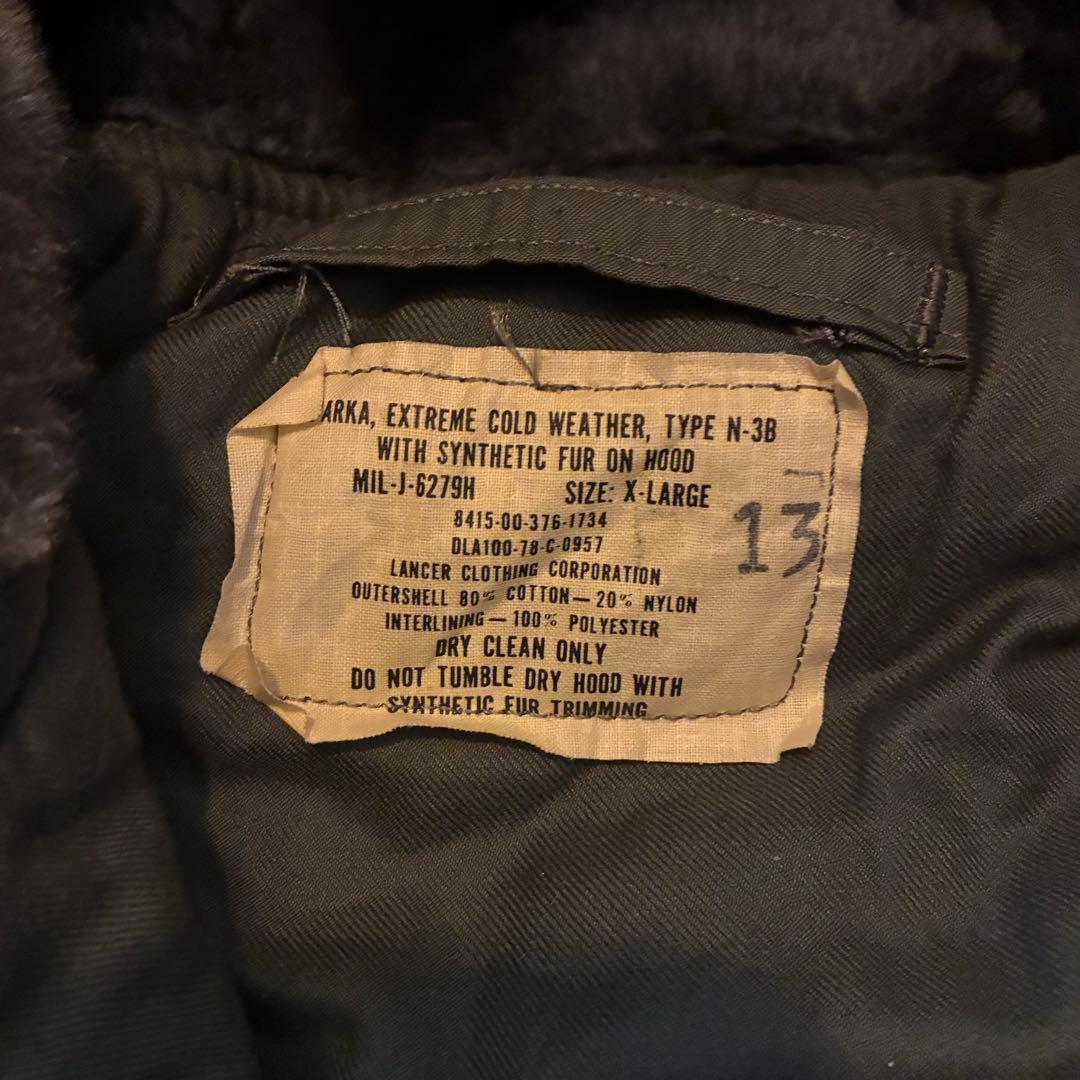 70s us vintage TYPE N-3B PARKA 実物 古着 XL
