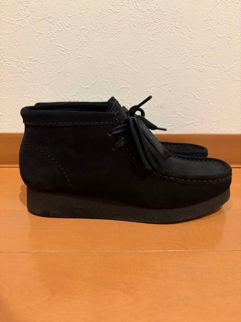 美品 Clarks ワラビーエヴォブーツ 黒 UK4.5 23.5