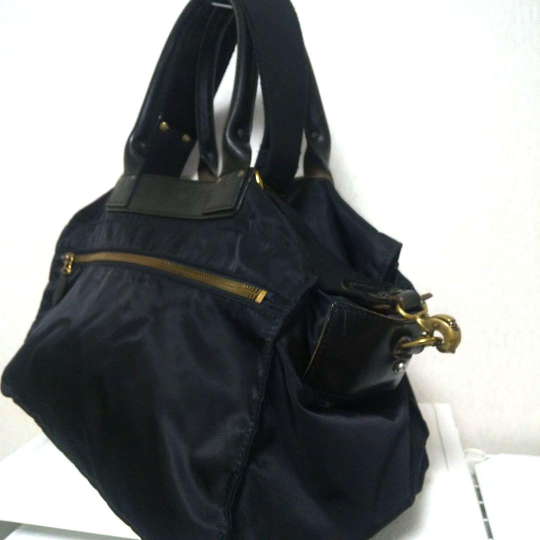 Felisi P4/6 ボストンバッグ ブラック ナイロン×レザー 2way
