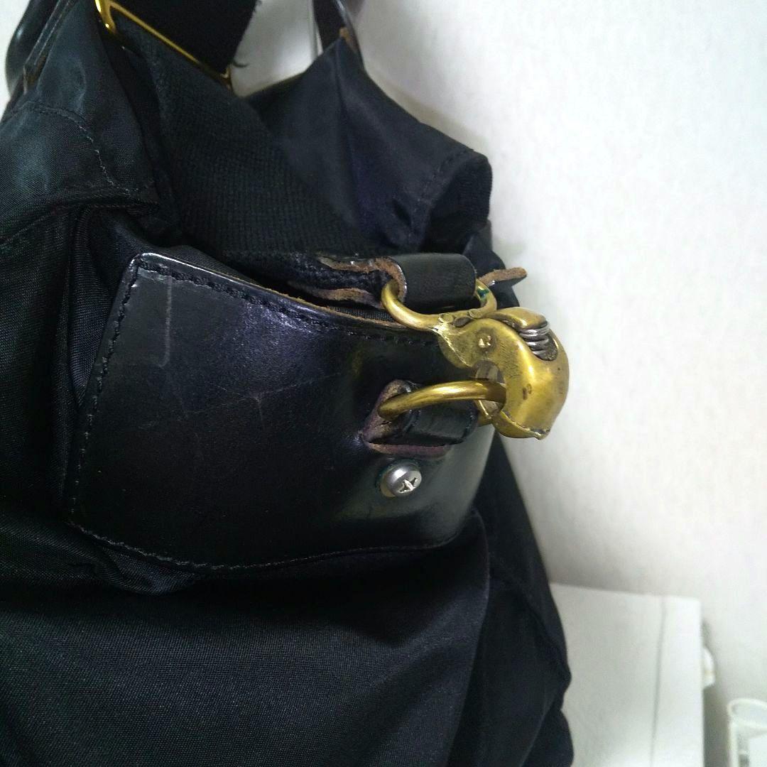 Felisi P4/6 ボストンバッグ ブラック ナイロン×レザー 2way