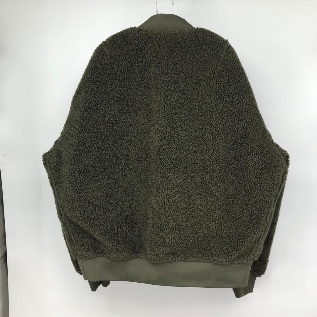 オニツカタイガー　ブルゾン　MA-1　L　カーキ　ボア　フリース