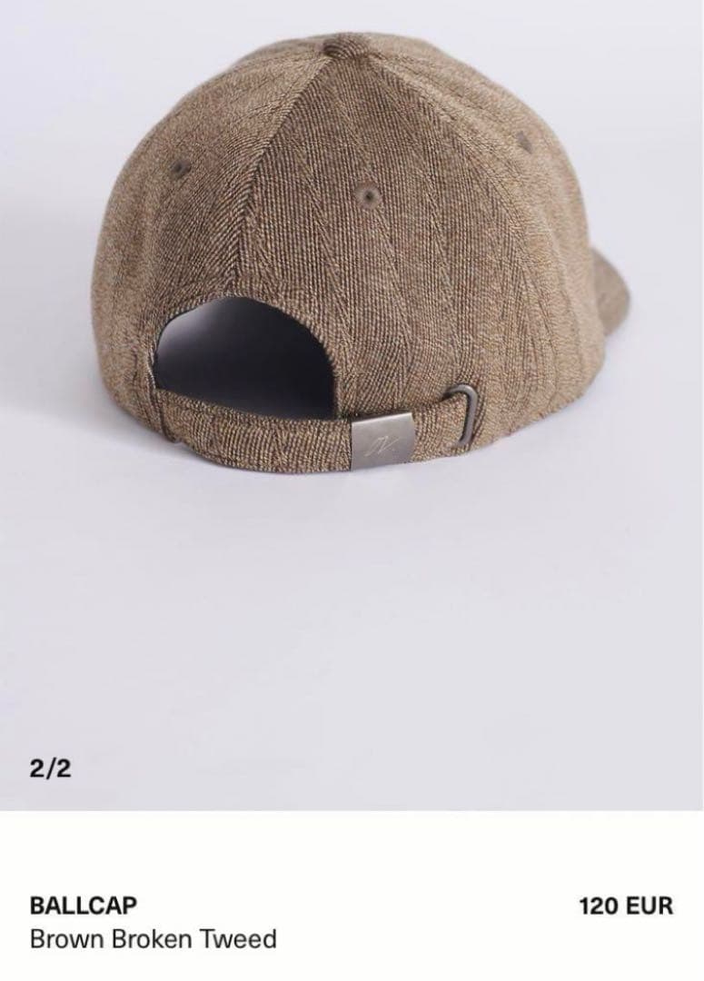 OUR LEGACY TWEED BASEBALL CAP BROWNキャップ