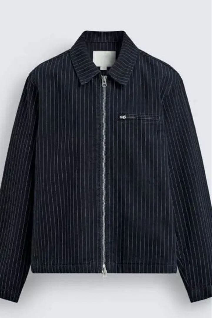 ZARA ストライプ柄ジャケット　ダブルジップ