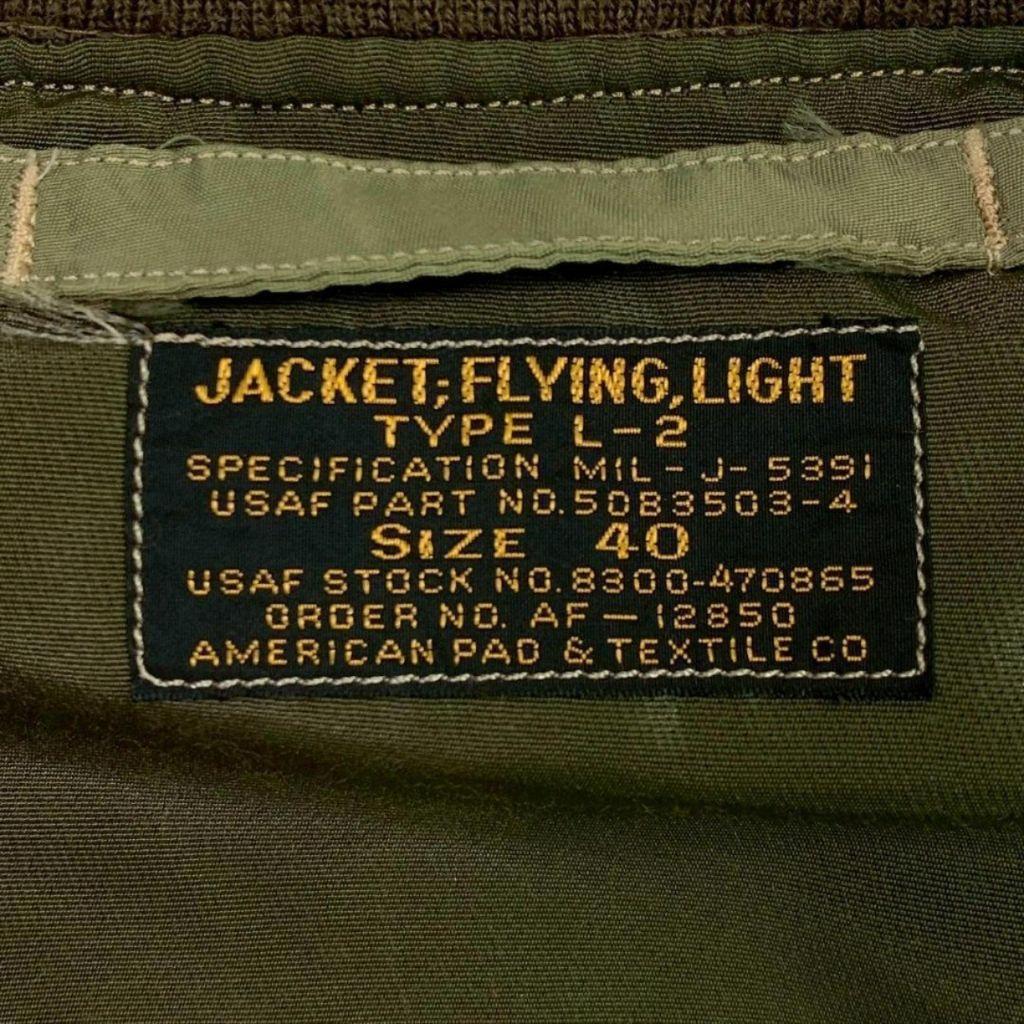 実名復刻★バズリクソンズ L-2 AMERICAN PAD社 40　D783