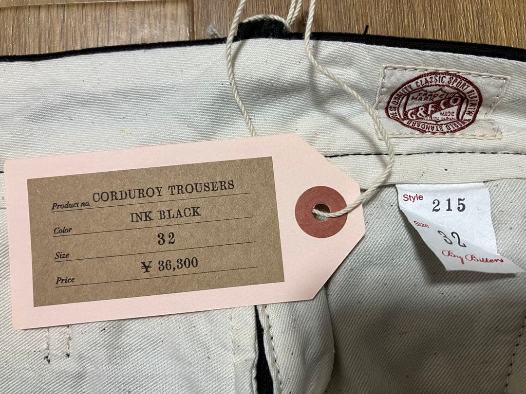 パンツ G&F Co.- CORDUROY TROUSERS _ INK BLACK