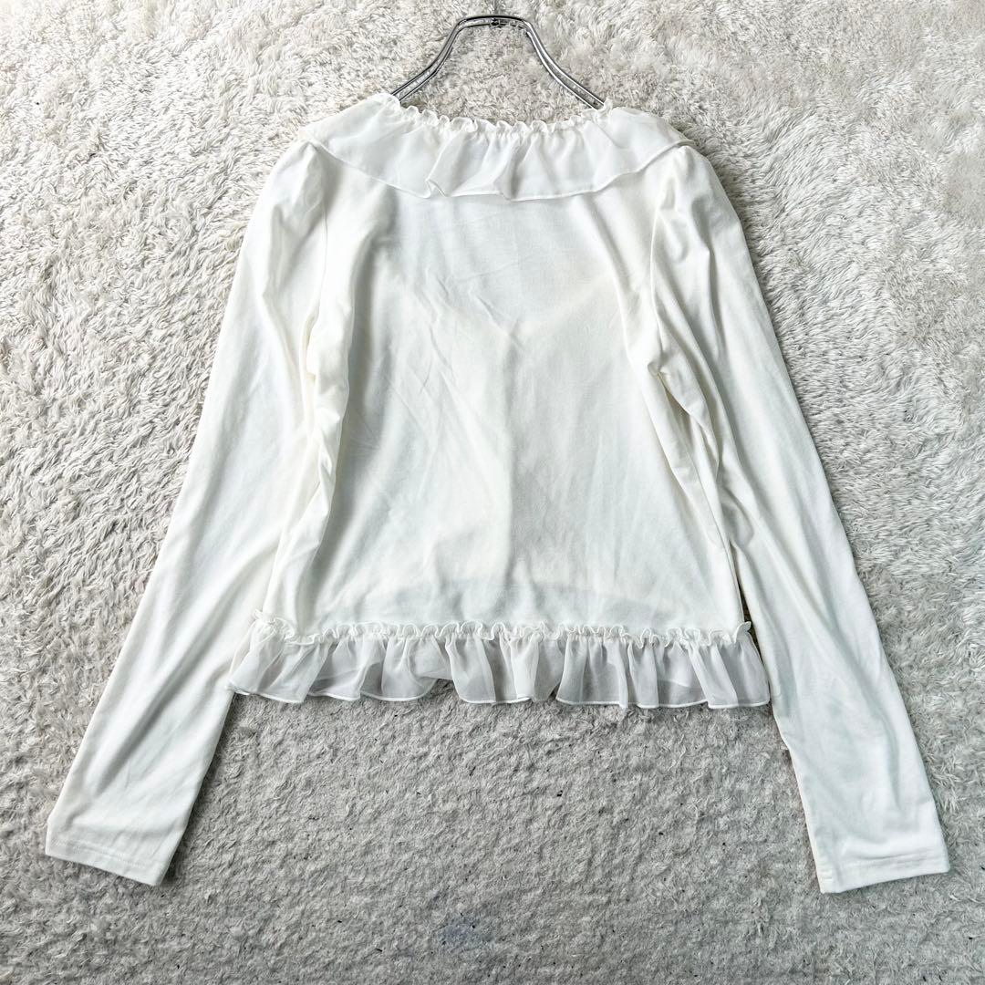 新品✨Sheglit シェグリット シフォンフリル カーディガン M ゴシック