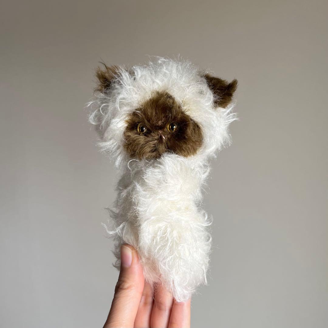 シャム　猫　ハンドメイド　ぬいぐるみ　作家　テディベア　アートドール　29
