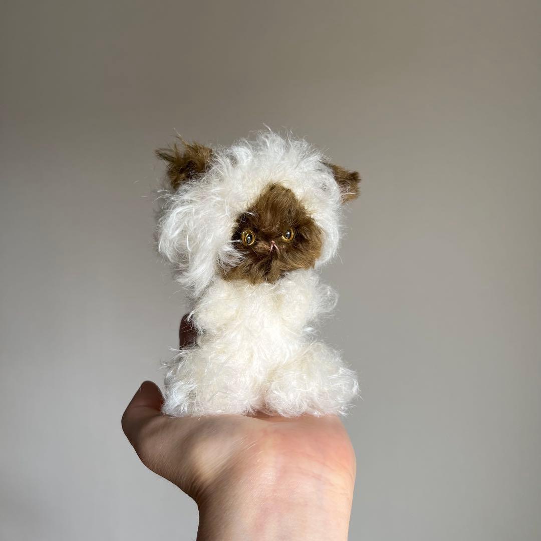 シャム　猫　ハンドメイド　ぬいぐるみ　作家　テディベア　アートドール　29