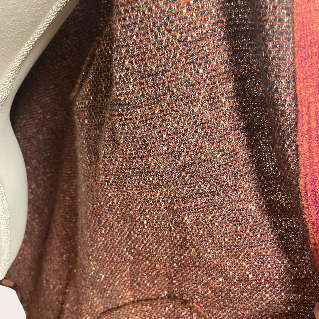 MISSONI ミッソーニ 総柄ウールカーディガン 40 イタリア製 ロング丈