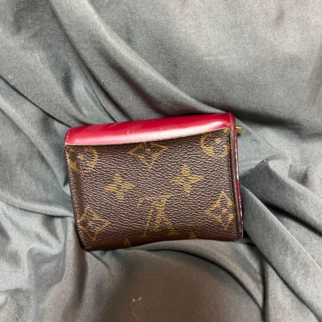 Louis Vuitton 三つ折り財布 ブラウン/ワインレッド