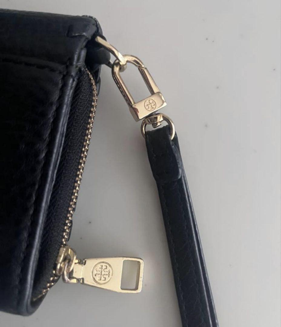 Tory Burch ブラックレザー 二つ折り財布