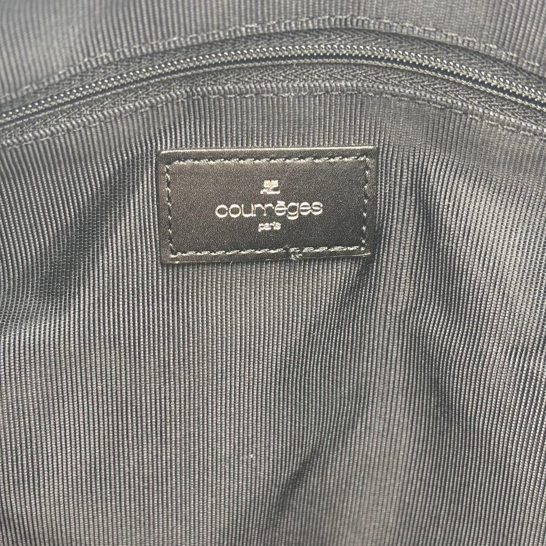 Courrèges クレージュ ボストンバッグ ロゴ ブラック ナイロン 旅行