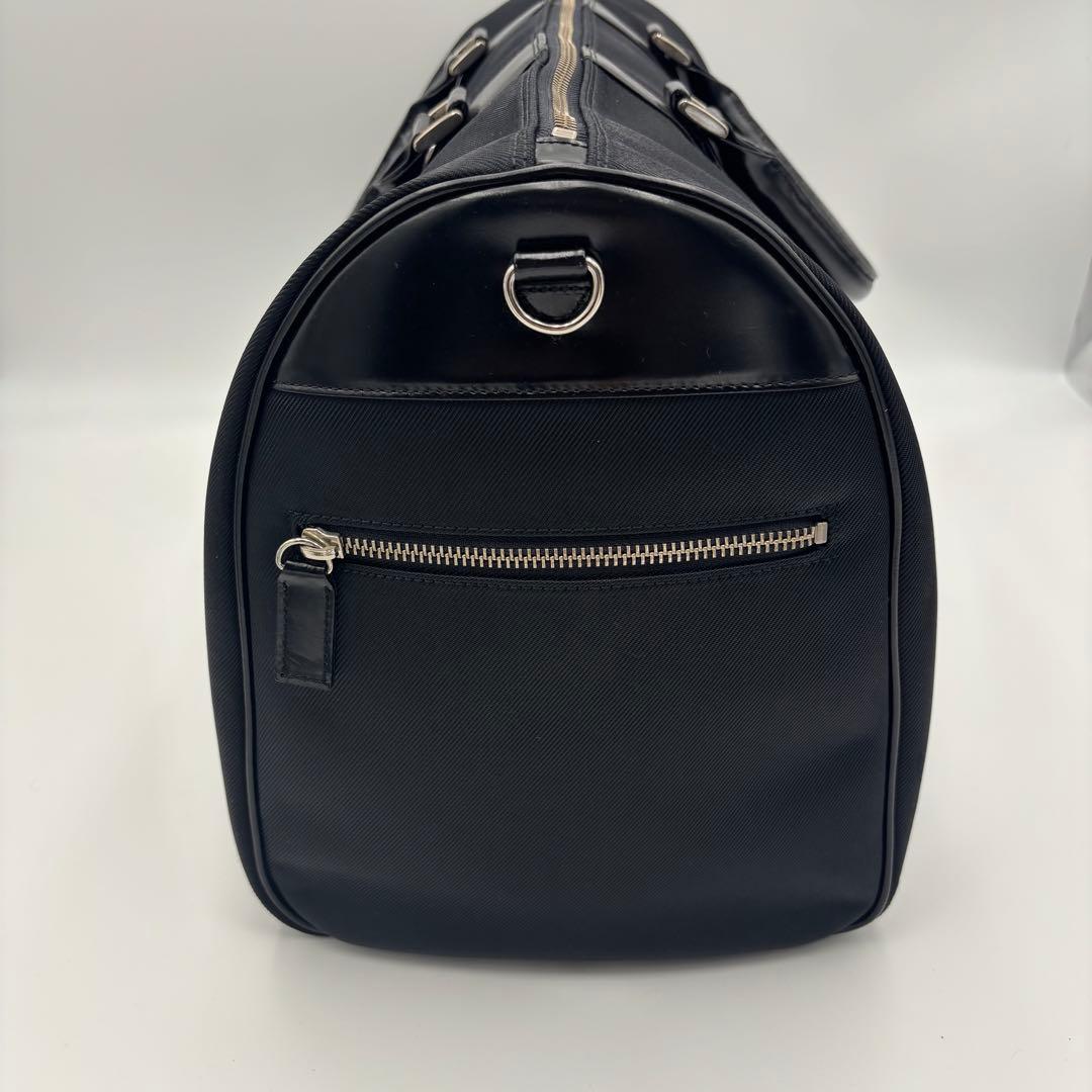 Courrèges クレージュ ボストンバッグ ロゴ ブラック ナイロン 旅行