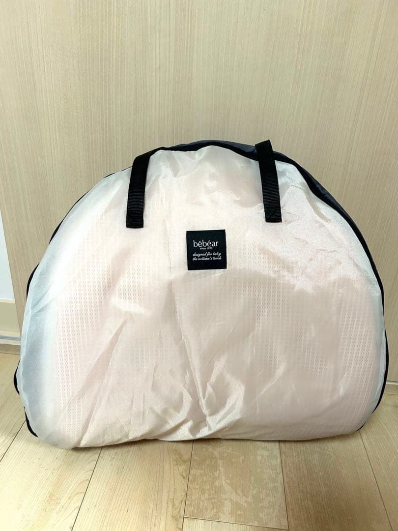 美品ベビーベッドインベッド 折りたたみ式ピンク