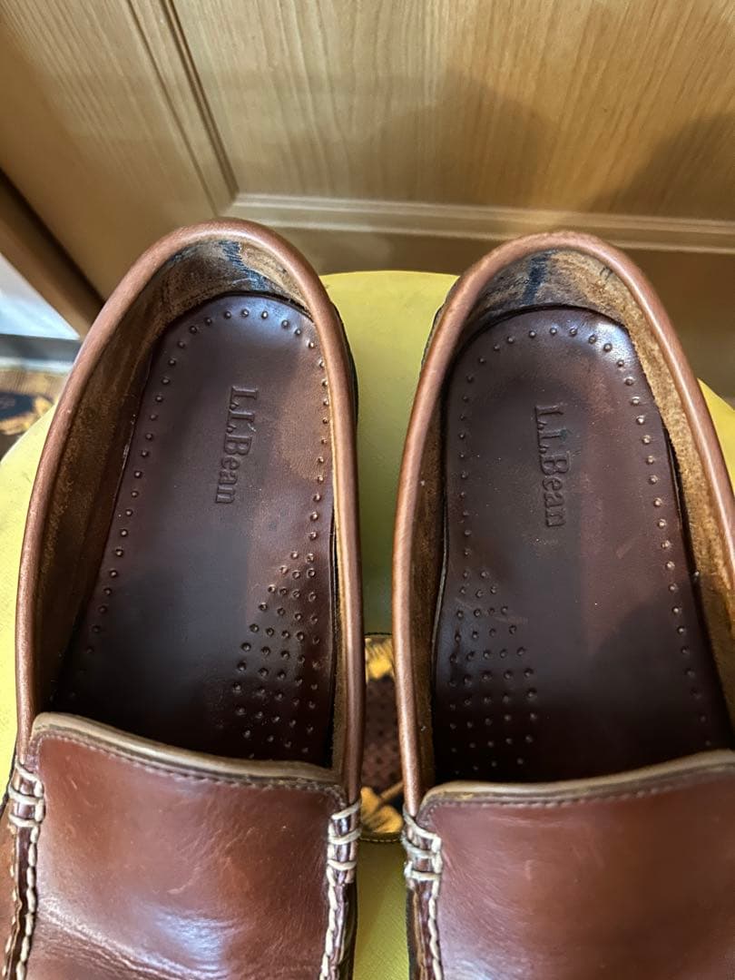 L.L.Bean ブラウン モカシンシューズ　27cm 古着
