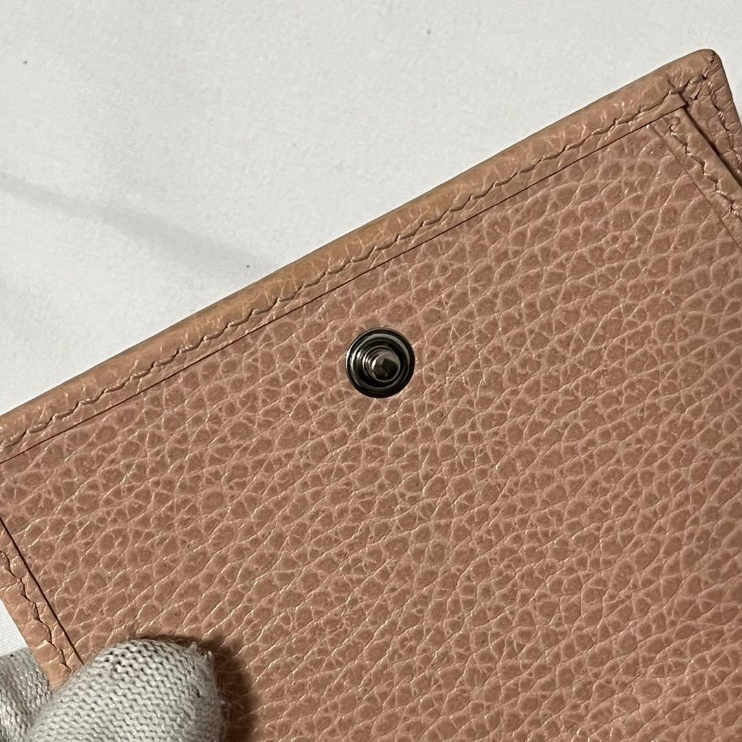 ✨未使用級✨　GUCCI 財布　ggマーモント　レザー　薄ピンク　ピンクベージュ