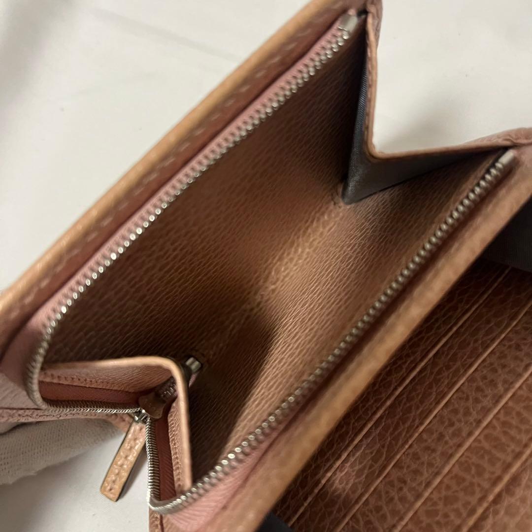 ✨未使用級✨　GUCCI 財布　ggマーモント　レザー　薄ピンク　ピンクベージュ