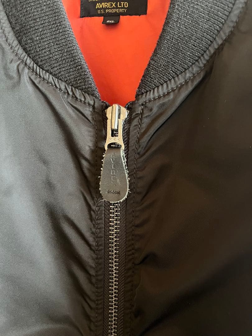 AVIREX フライトジャケット 2XL ブラック