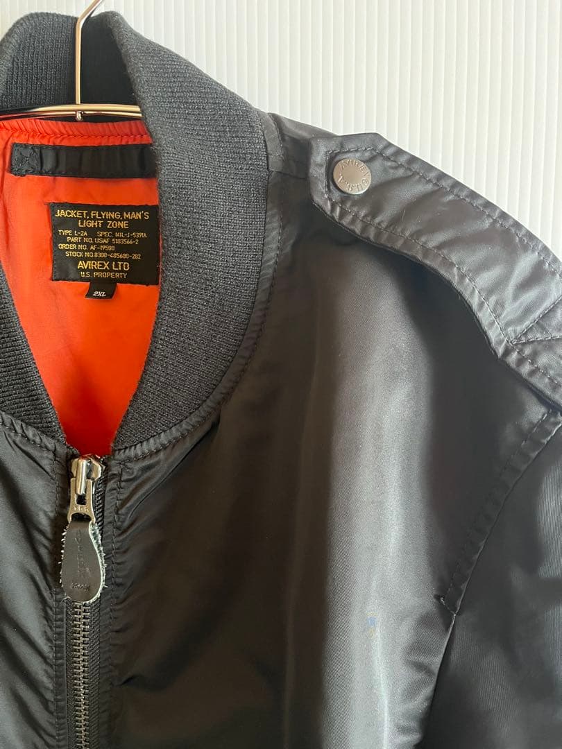 AVIREX フライトジャケット 2XL ブラック