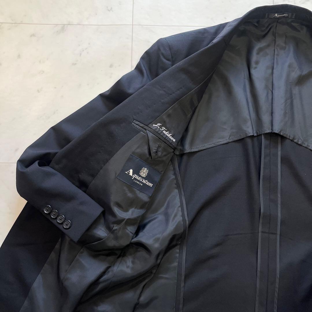 極美品 aquascutum アクアスキュータム　スーツ セットアップ 黒 L