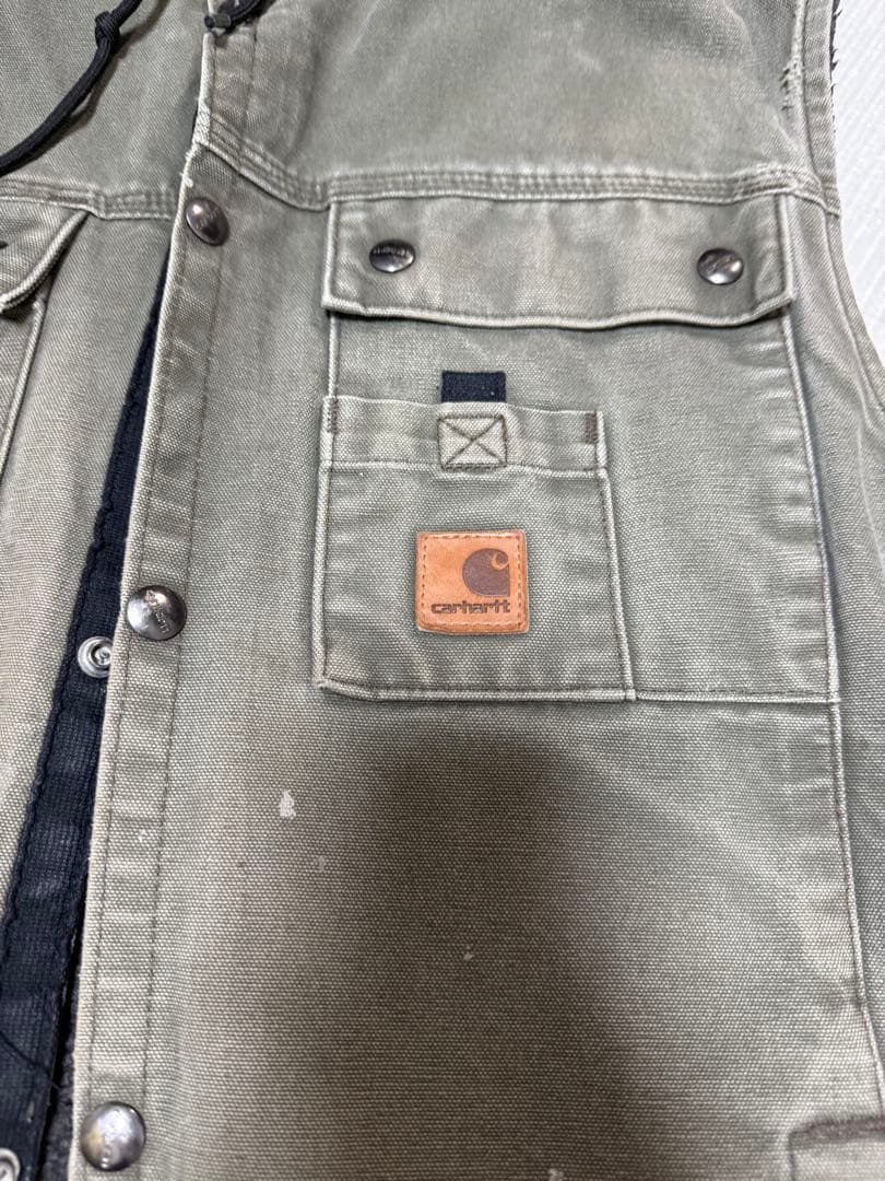 Carhartt ボア ライナー コットン ダック パーカー ベスト