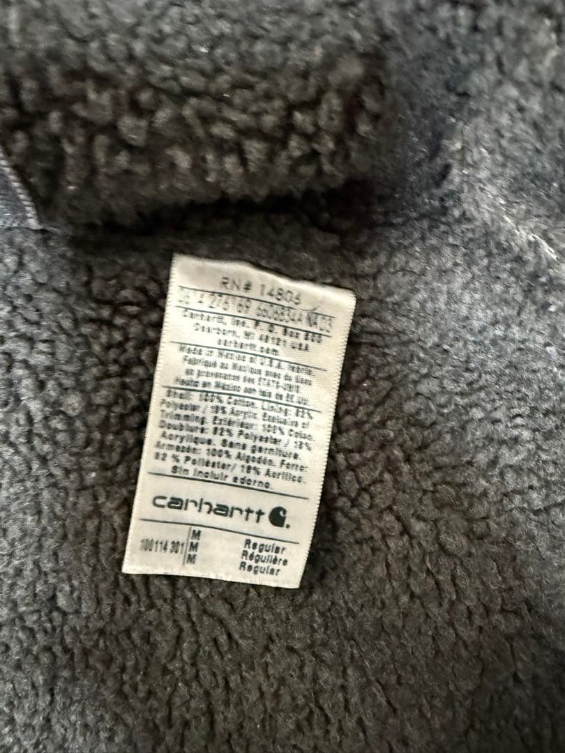 Carhartt ボア ライナー コットン ダック パーカー ベスト