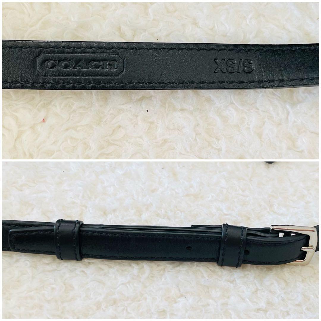 【美品】coach ボディバッグ 2way ウエストポーチ シグネチャー 黒