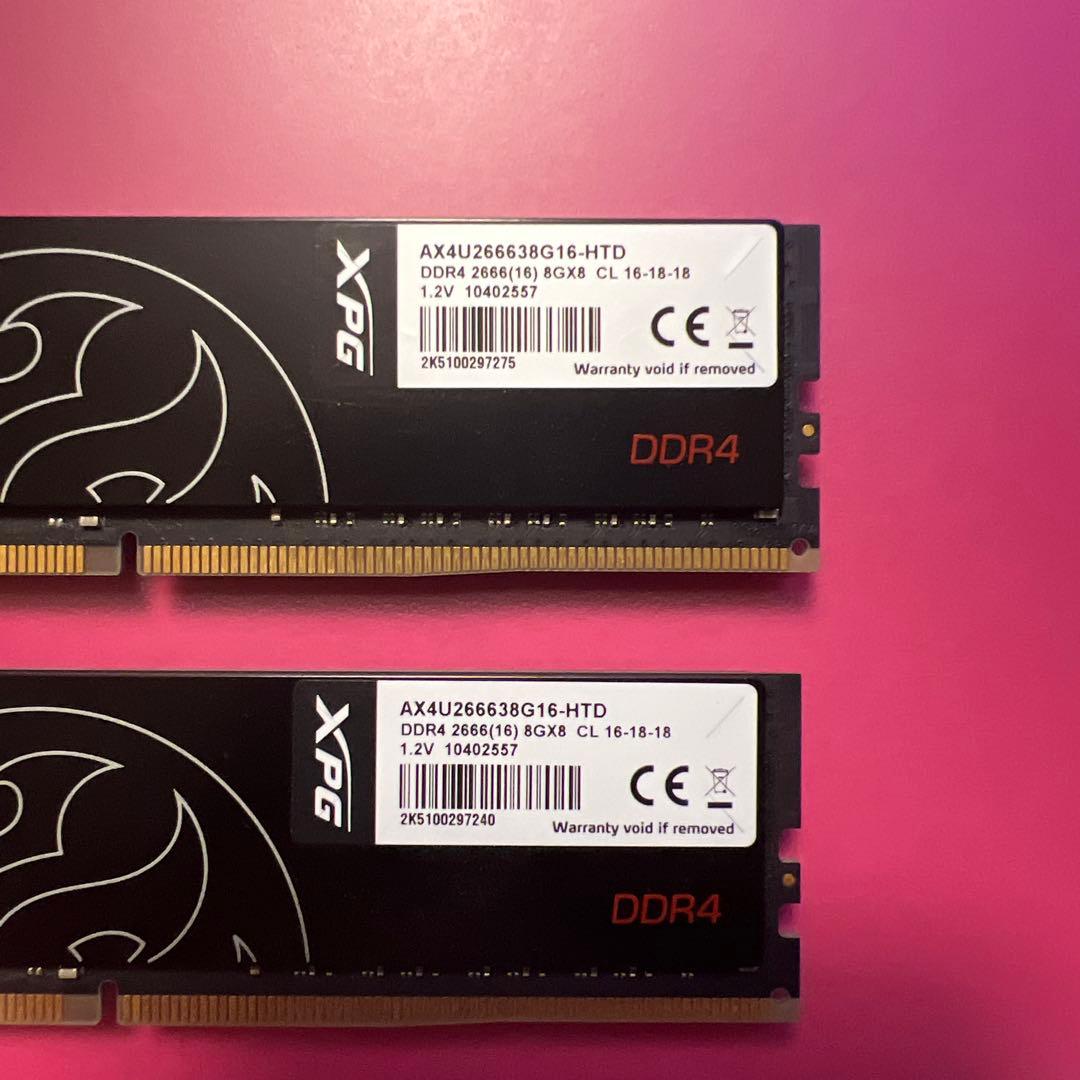 C*M様 XPG AX4U266638G16-HTD DDR4 16GB ジャン