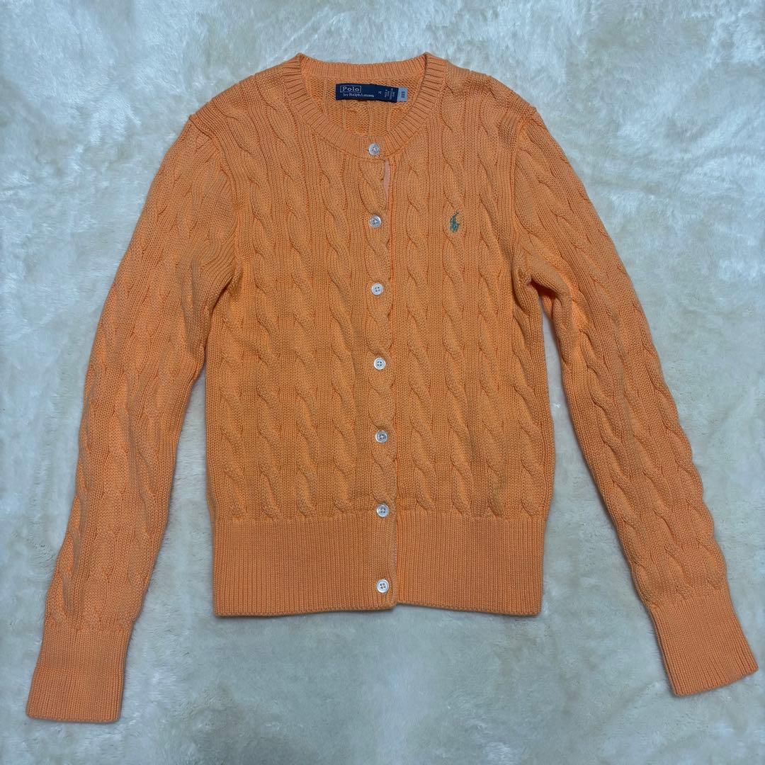 美品✨ケーブルニット コットン カーディガン　M