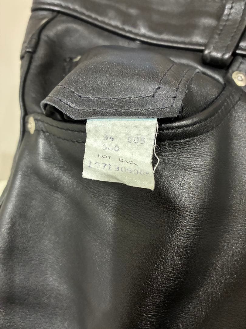 定価79,920円 美品 schott 600 レザーパンツ 革パン 34サイズ