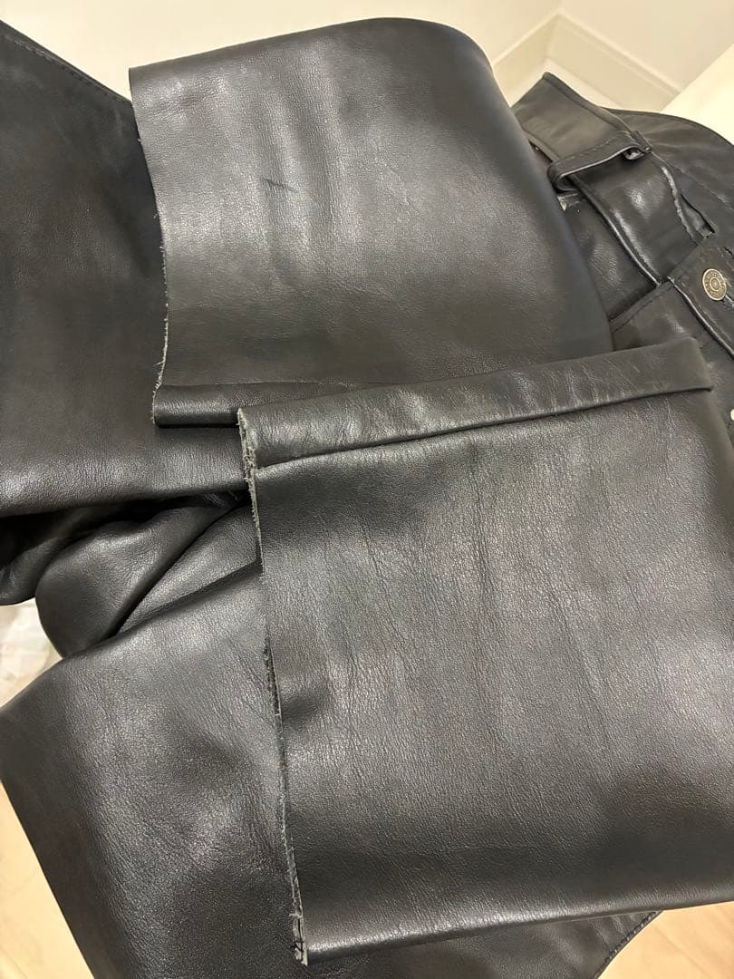 定価79,920円 美品 schott 600 レザーパンツ 革パン 34サイズ