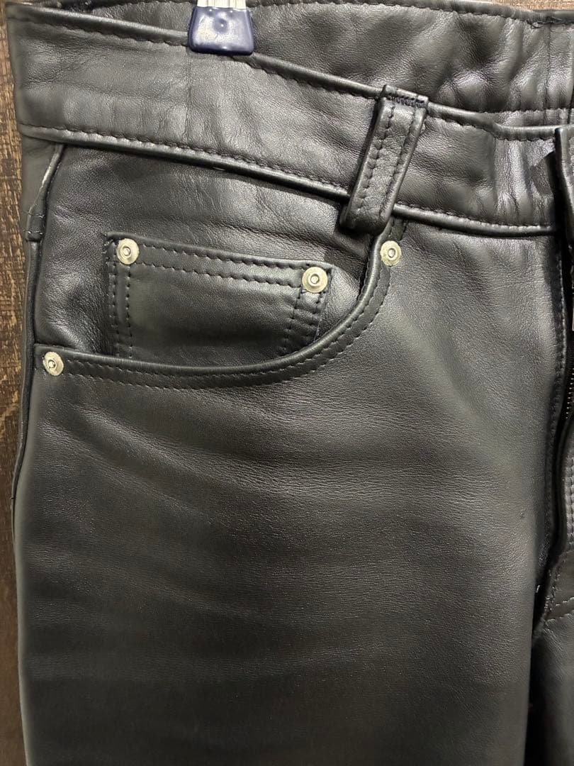 定価79,920円 美品 schott 600 レザーパンツ 革パン 34サイズ