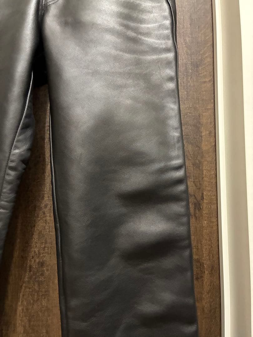 定価79,920円 美品 schott 600 レザーパンツ 革パン 34サイズ