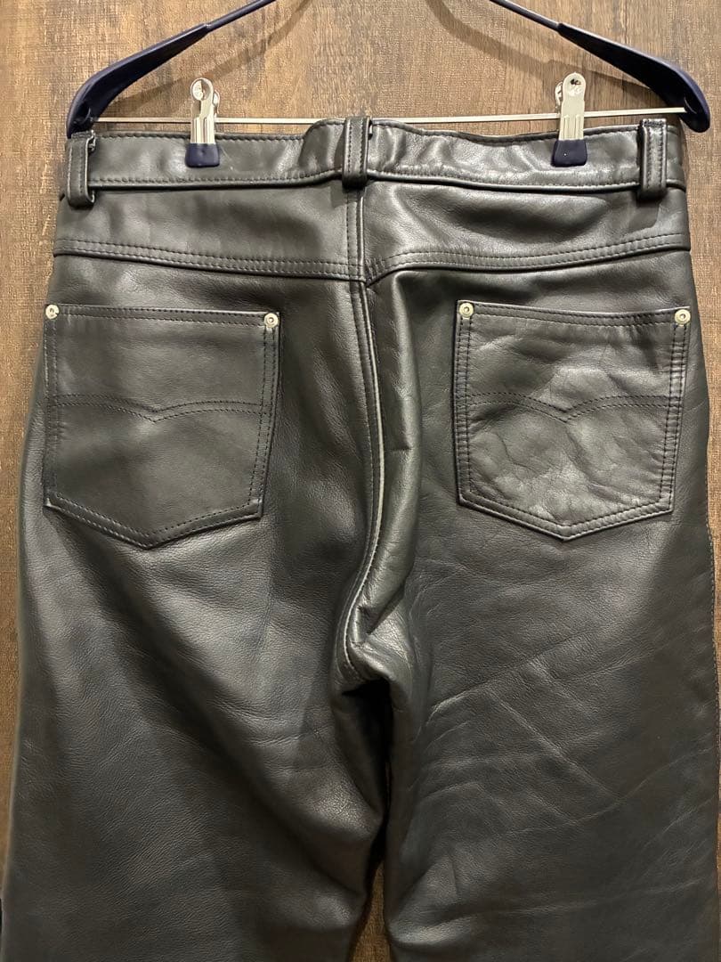 定価79,920円 美品 schott 600 レザーパンツ 革パン 34サイズ