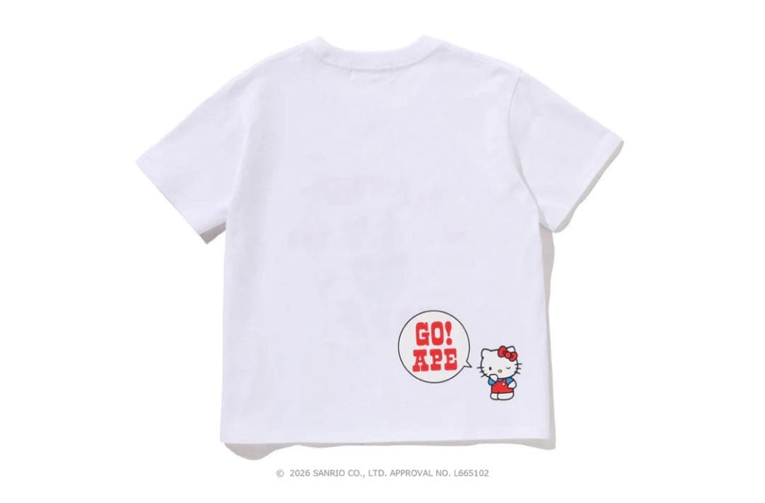 トップス BAPE HELLO KITTY COLLEGE MINI TEE
