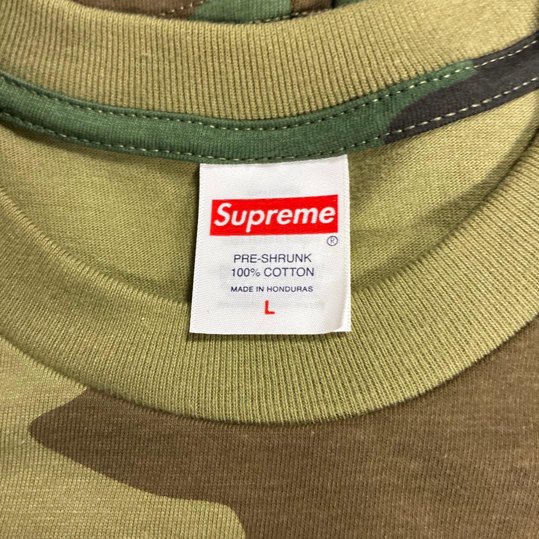 Supreme Arabic Box Logo Tee L ウッドランドカモ