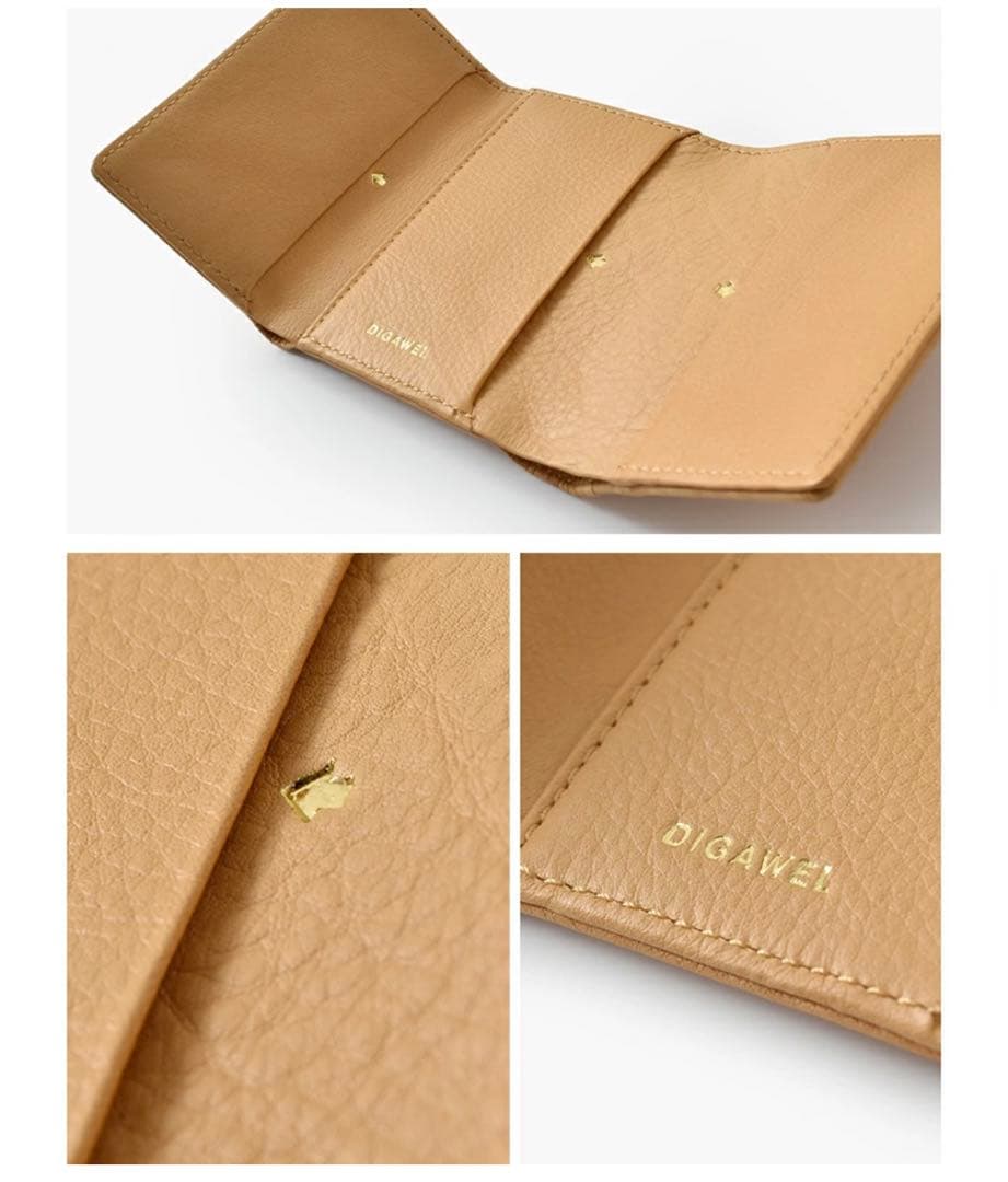 新品タグ付き DIGAWEL 三つ折り財布 白色Three-Fold Purse