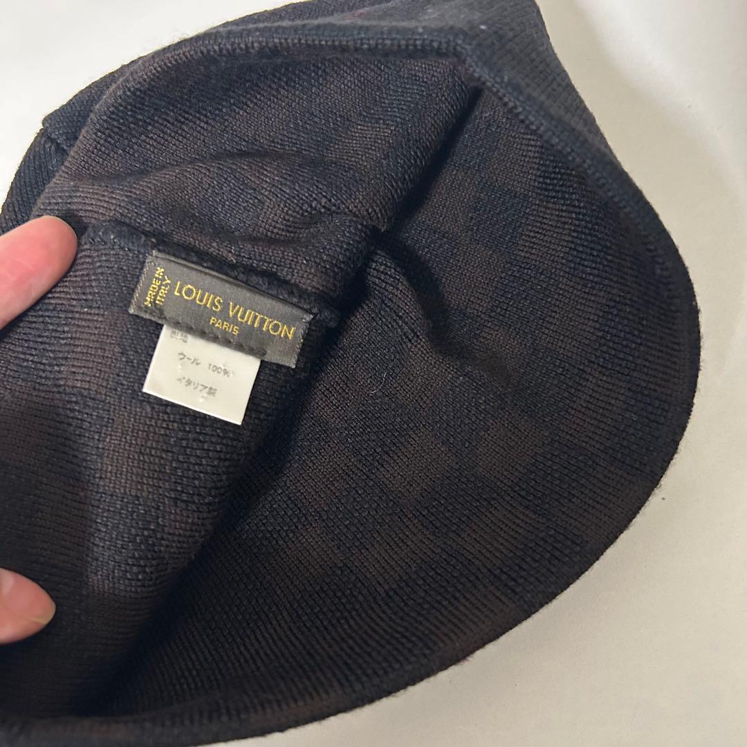 【極美品】LOUIS VUITTON ルイヴィトン　ダミエ ニットキャップ