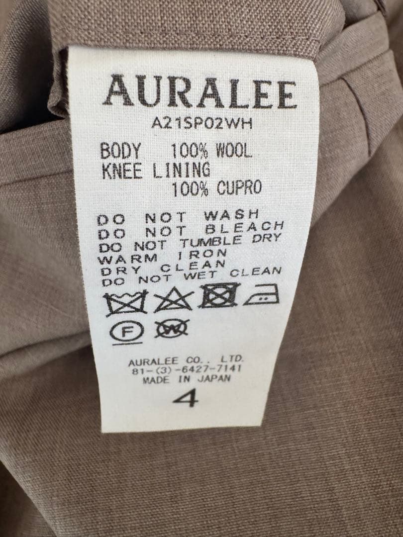 auralee WOOL TROPICAL JACKET　セットアップ