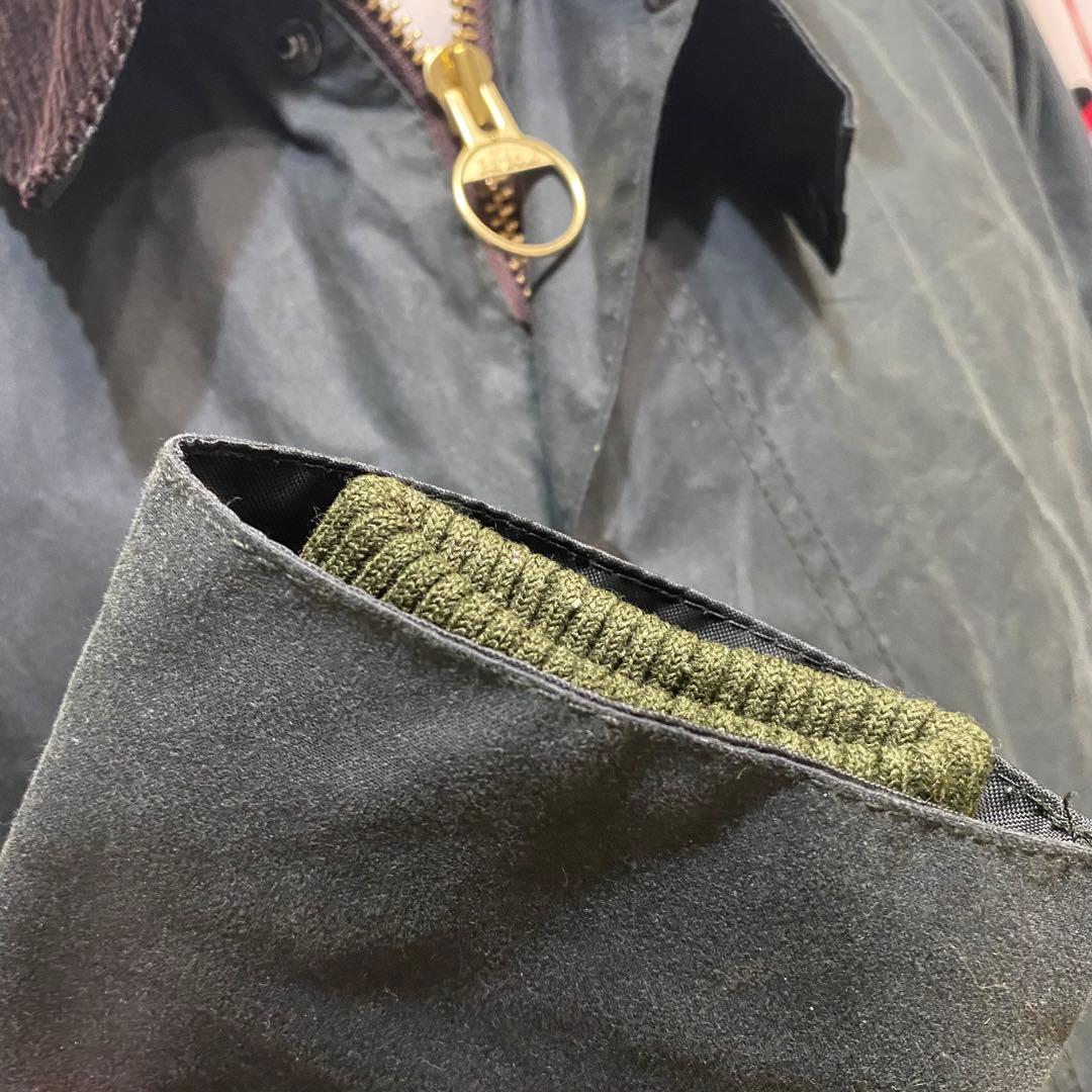 【美品】Barbour BEDALE 38 オイルドジャケット　セージ