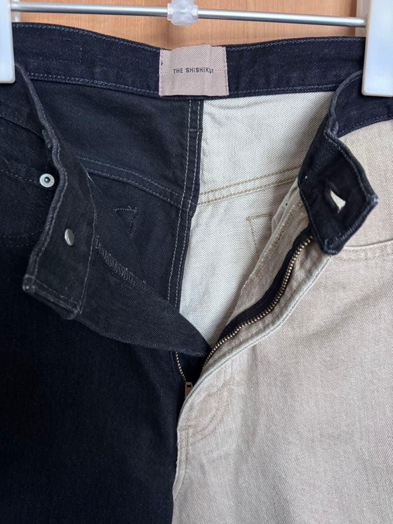 【美品】シシクイ　クラッシックバイカラー/ 28 BLACK×BEIGE
