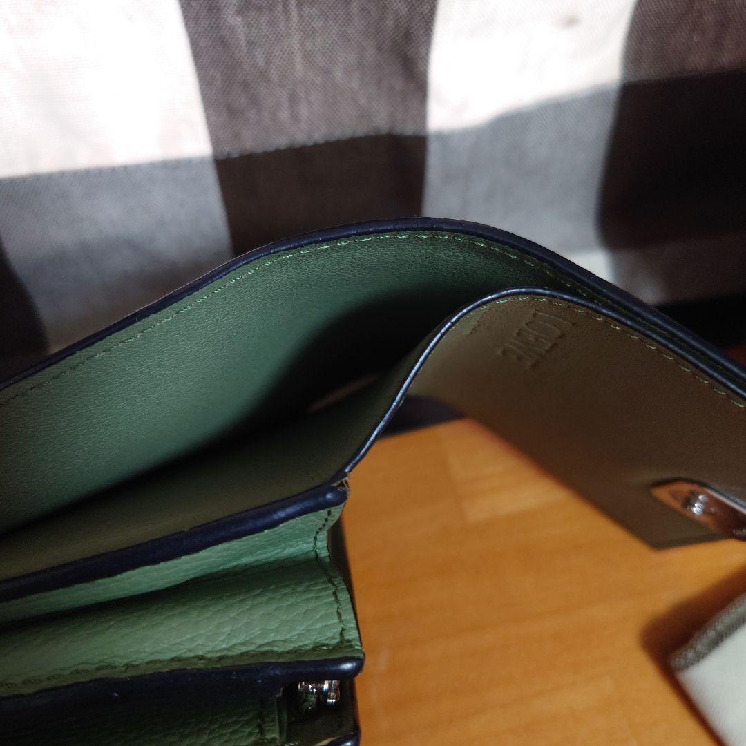 LOEWE 二つ折り財布　アナグラム コンパクト フラップウォレット