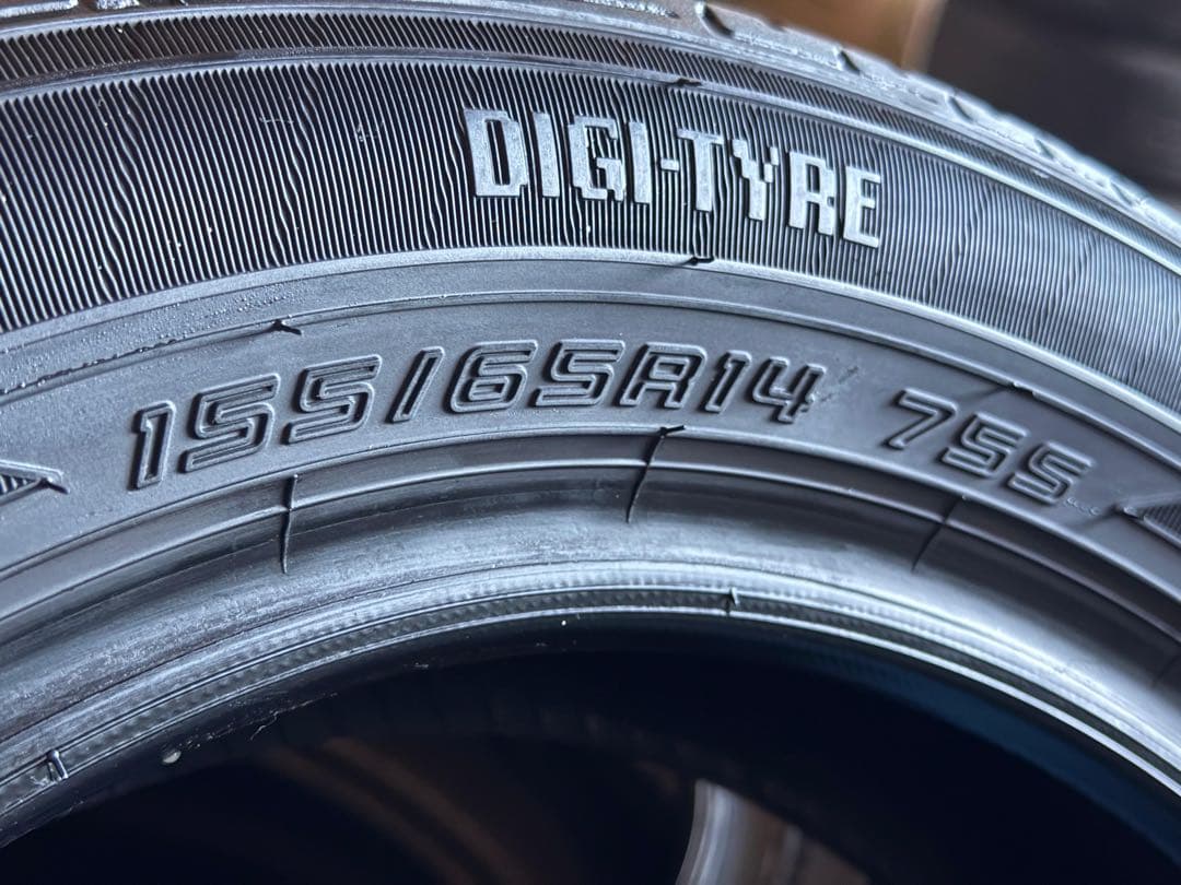 タイヤ・ホイール (580)155/65R14DUNLOP EC202 SUMMER TIRES