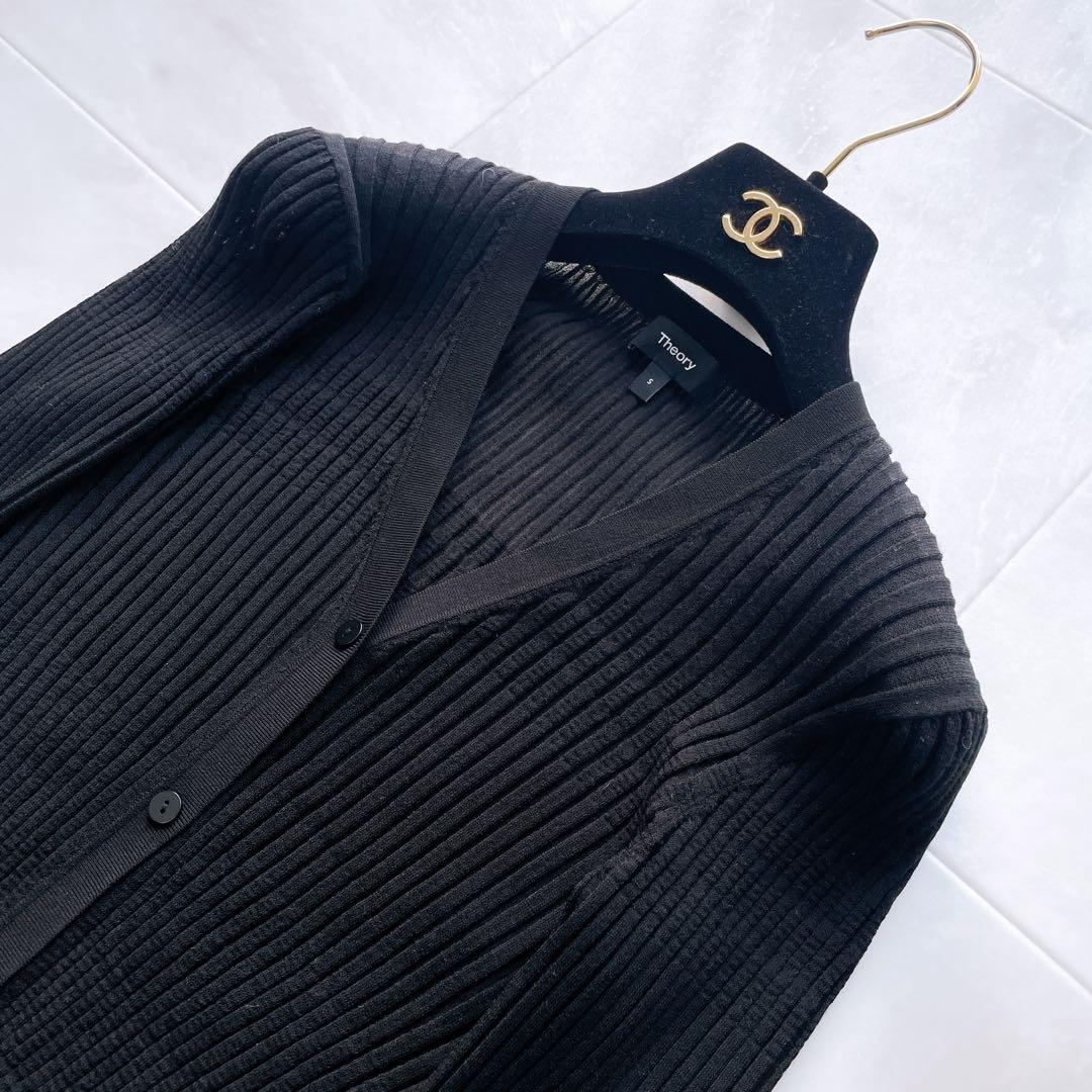 極美品✨25SS セオリー Wooster Crepe Knit カーディガン