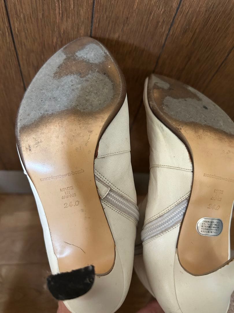 エクリュ　本革　リアルレザー　ニーハイブーツ MAREvintage itimi