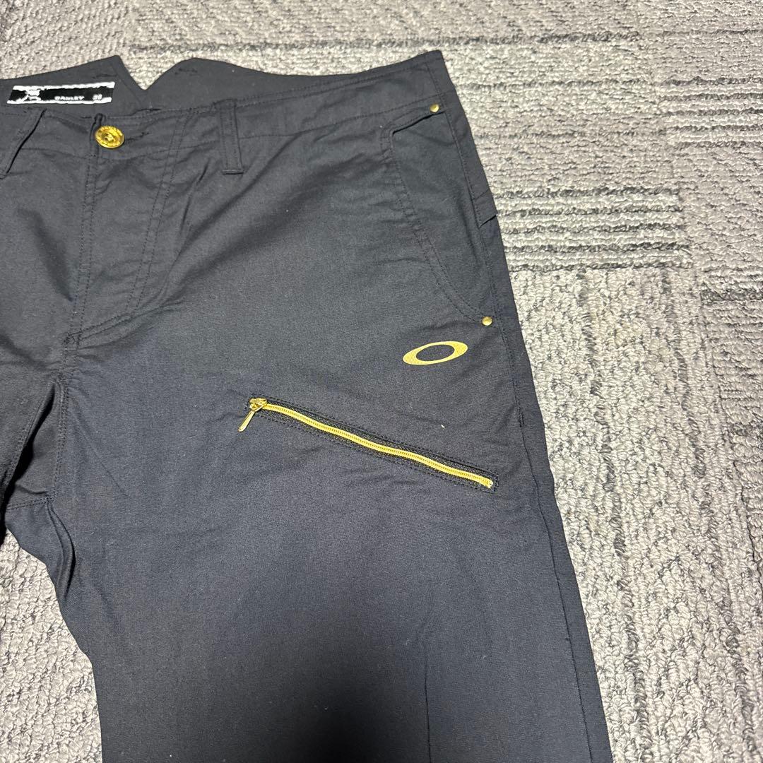 Oakley スカル　ブラック×ゴールドパンツ サイズ36