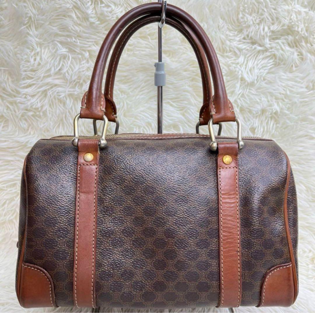 CELINE ハンドバッグ ミニボストン マカダム柄 トリオンフ
