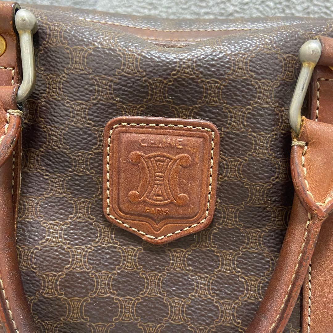 CELINE ハンドバッグ ミニボストン マカダム柄 トリオンフ