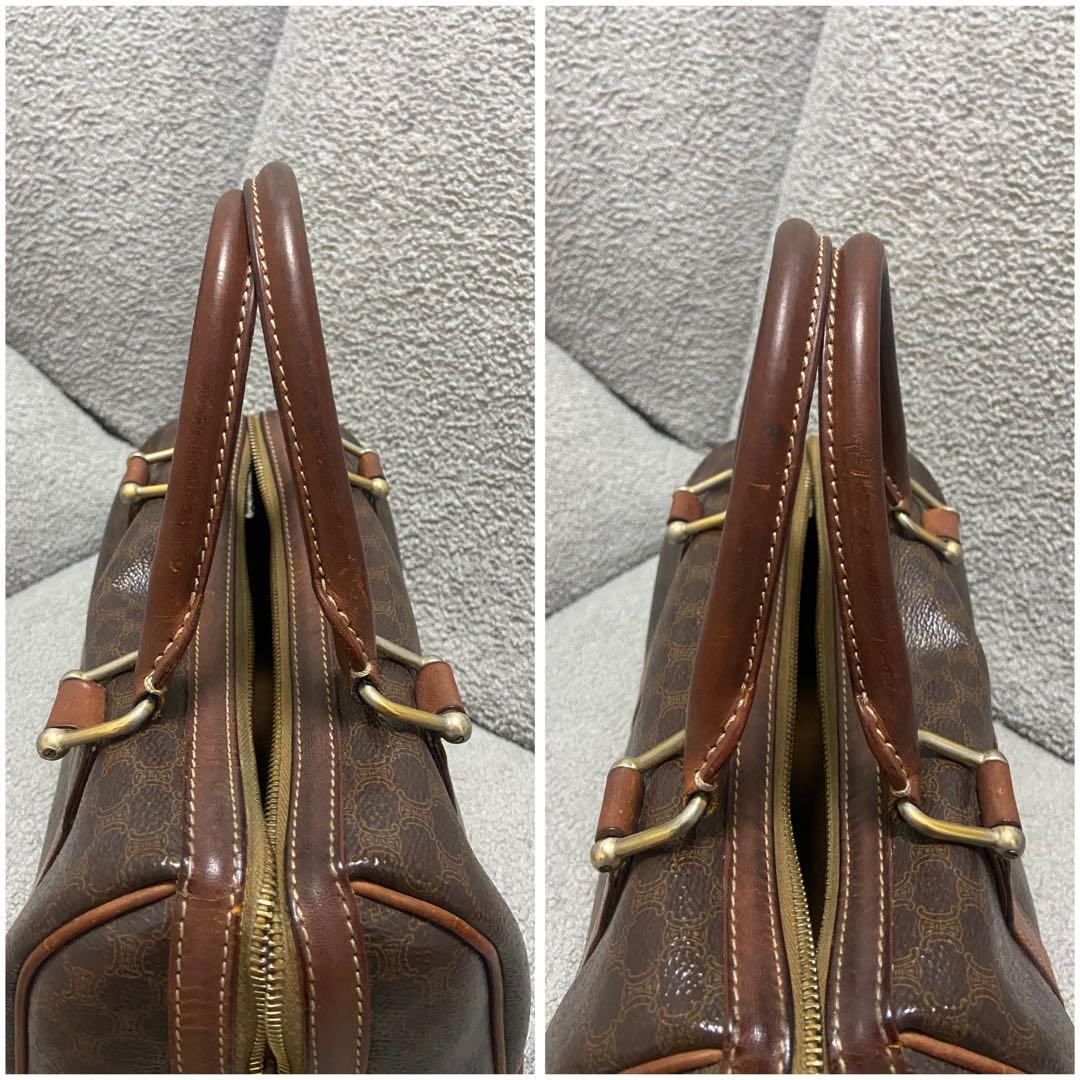 CELINE ハンドバッグ ミニボストン マカダム柄 トリオンフ