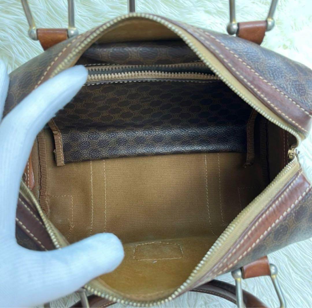 CELINE ハンドバッグ ミニボストン マカダム柄 トリオンフ